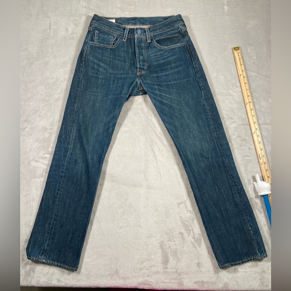 Levi’s Premium 501 Blue Denim Jeans 29x30 Levi’s jeans fly button Big E Levi’s - Picture 7 of 7
